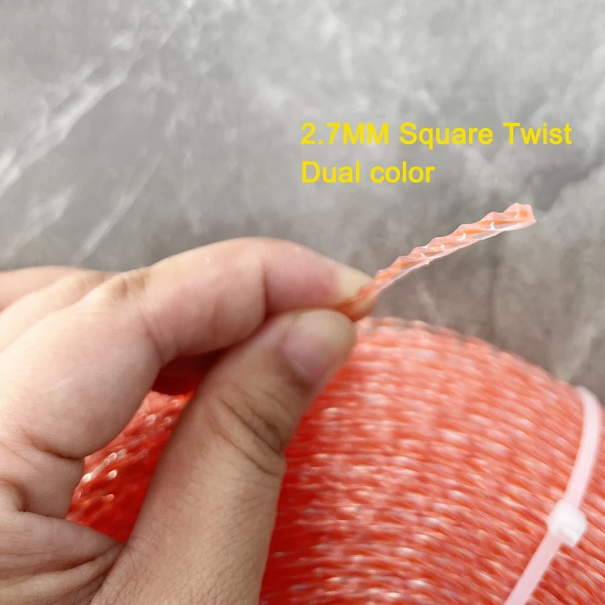 Sweet Dual Color Nylon Trimmer Line Square Twist