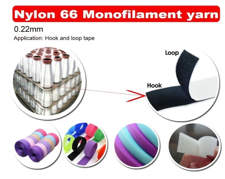 High Tenacity White Colour Nylon 66 Monofilament 0.22mm For Hook And Loop Tape