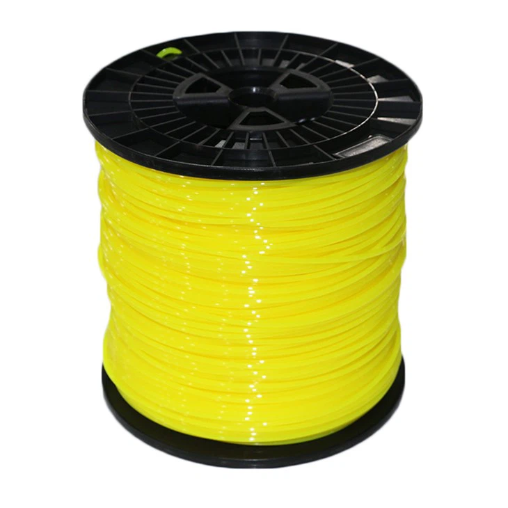 2,4 mm 3,0 mm Nylon Trimmer Line Gul Farve 2KG spole